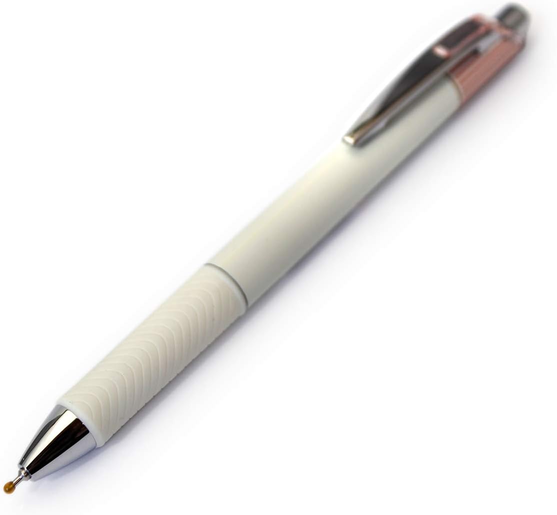 Pentel EnerGel Clena Retractable Liquid Gel Pen, Micro Fine Point 0.3mm Needle Tip, Black Ink, Classical Pink Body (BLN73LP-A)