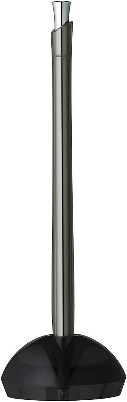 ZEBRA Flos Desk Ballpoint Pen, 0.7 mm, Black Ink, Glass Black (BA65-GBK)