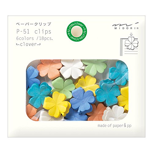 Midori Paper Clips, Clover, 18 Pieces (43319006)
