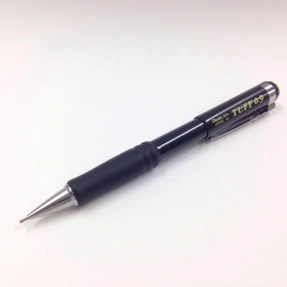 Pentel Tough XQE9-A Mechanical Pencils, Black Shaft, 0.9, 5 Pieces