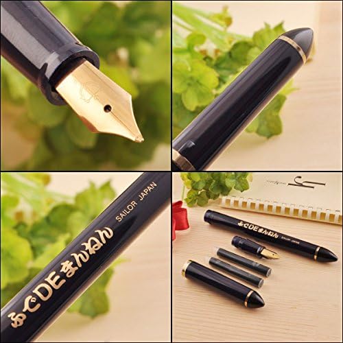Sailor Fude De Mannen - Stroke Style Calligraphy Fountain Pen - Navy Blue - Nib Angle 40 Degrees (11-0127-740) front view