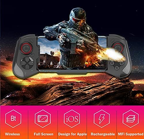 Megadream Mobile Gaming Controller for iPhone iOS Android PC Wireless Gamepad Joystick for iPhone 16/15/14/12, iPad, MacBook, Galaxy S22/S21/S20, TCL, Tablet, PC - 18+ Hour Battery Life - COD