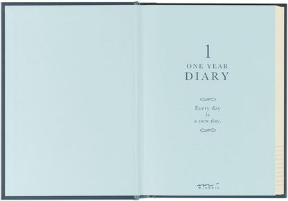 DESIGNPHIL Midori 12844006 Diary, 1 Page Per Day Western Style