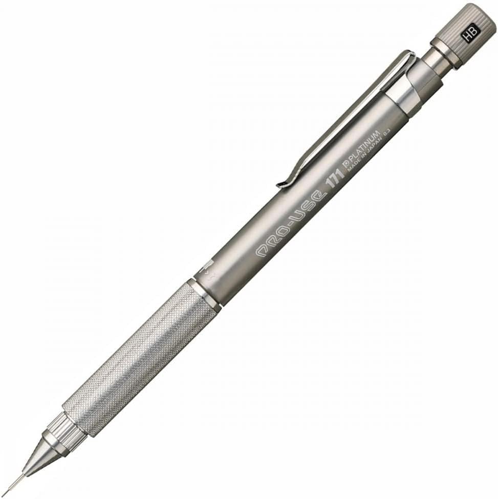 Platinum MSDA-1500A#9-P Professional Use 171 Fountain Pen, 0.3 mm, Silver, Case Included, main image