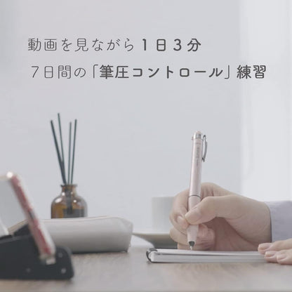 ZEBRA SE-JJ114-S Gel Ballpoint Pen, Bimoor Notepad Set, Beautiful Letters, Black Ink, Silver Axis