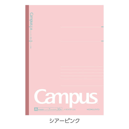 Kokuyo NO-3CATN-L33X5 Notebook, Campus Notebook, Limited Edition, B5 Dot A-Ruled, Dull Pastel, 5 Color Pack