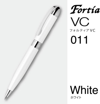 ZEBRA Oil Based Ink Ballpoint Pen, Fortia VC, Black Ink, White Body - BA93-W