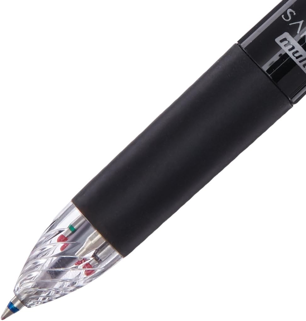 ZEBRA Multi Function Sarasa 4???S Black/Red/Blue/Green Ink 0.5mm Ballpoint Pen, 0.5mm Mechanical Pencil, Black Body, J4SA11-BK