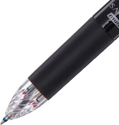 ZEBRA Multi Function Sarasa 4???S Black/Red/Blue/Green Ink 0.5mm Ballpoint Pen, 0.5mm Mechanical Pencil, Black Body, J4SA11-BK