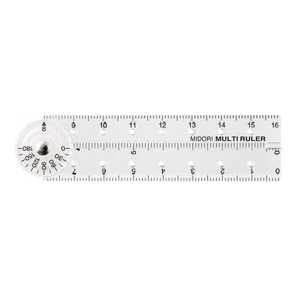 DESIGNPHIL 42263006 Midori Multi Ruler, 6.3 inches (16 cm), Transparent