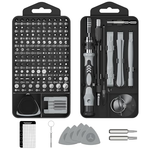 MOVMAO 130-in-1 Precision Screwdriver Kit, 103 Bits, Torx Screwdriver, Magnetic, Anti-Slip Handle, Special, Multi-functional Tool Kit, iPhone, Switch, DIY, Repair Tool, Dedicated Case, Includes Magnet