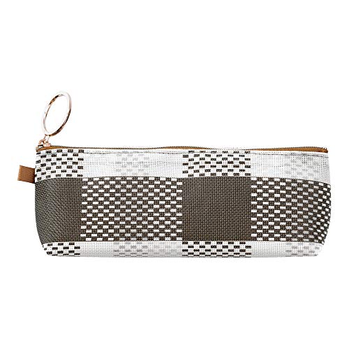 Midori 41797006 Pen Case, Mesh, Checkered Pattern, Black