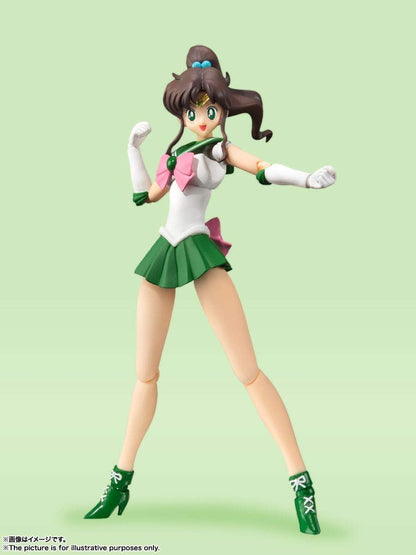 BANDAI Spirits S.H. Figuarts Sailor Moon Sailor Jupiter Animation Color Edition (Resale Version), Approx. 5.9 inches (150 mm), PVC & ABS, Pre-Painted Action Figure