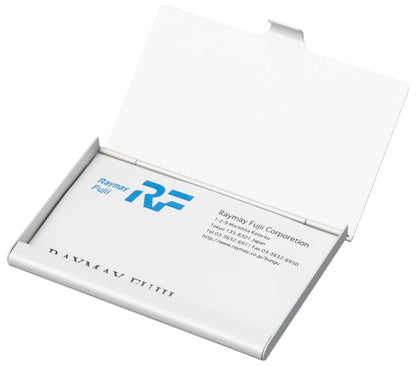 Raymay Fujii CHA1056S Business Card Holder, Aluminum Card Case, Holds 25 Cards, Silver
