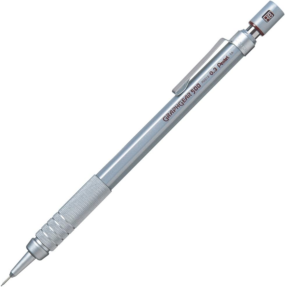 Pentel Packaged Graph Gear 500 Automatic Drafting Pencil, 0.3mm, Brown Accents (XPG513)