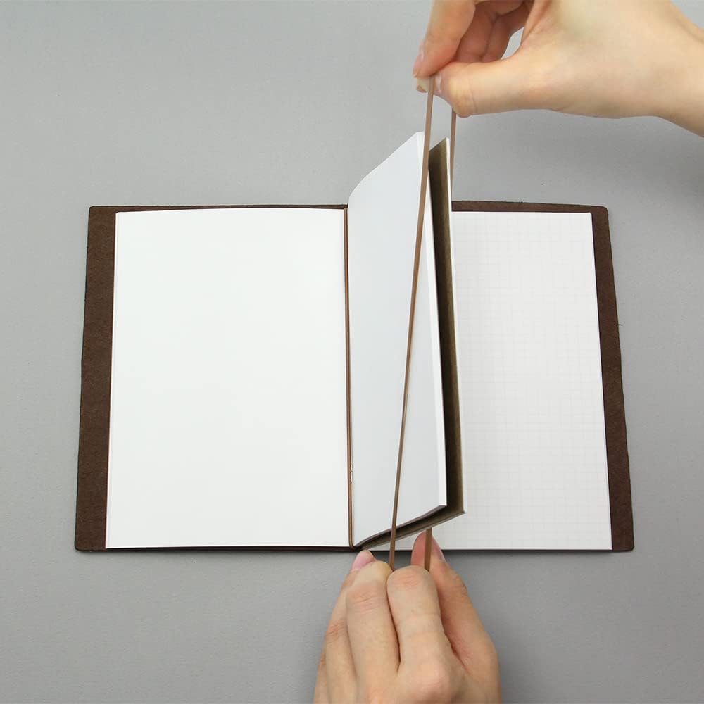 DESIGNPHIL 14335006 Traveler's Notebook, Refill, Connecting Band, Pack of 2, Passport Size