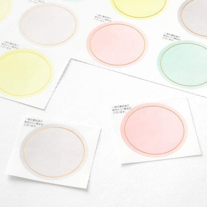 Midori Color Paper Job Stickers with 36 Sheets Translucent Dots Pattern 33247006