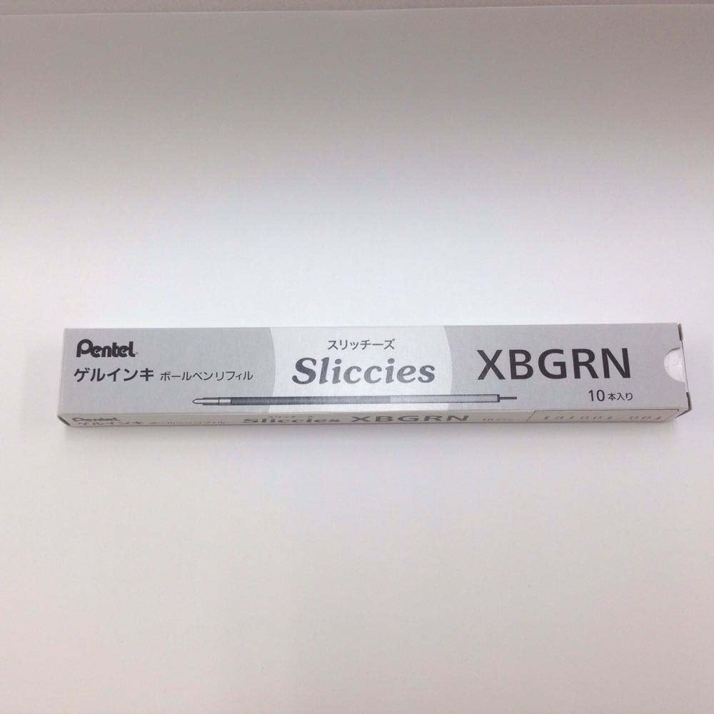 Pentel Slitches XBGRN5B Ballpoint Pen Refill, Set of 10, Red
