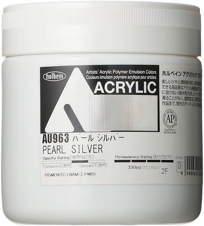horubein Acrylic Paint Acrylic Color Pearl Silver au963??330ml