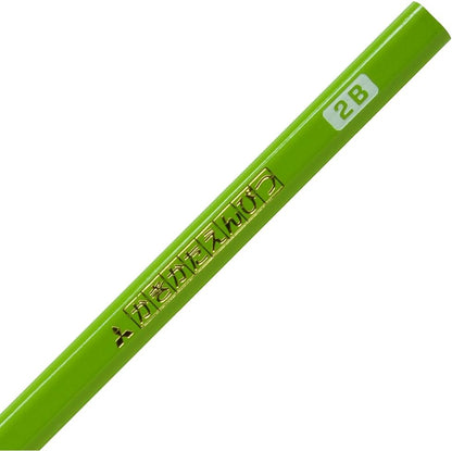 Mitsubishi Pencil K45632B Pencil Triangular Shaft 2B Yellow Green Dozen