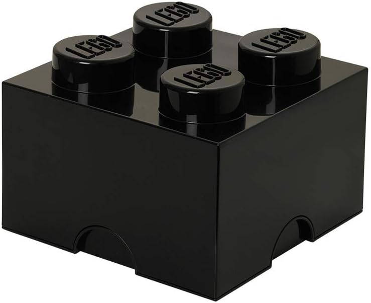 LEGO Black Storage Box Brick 4, 250?�250?�180mm
