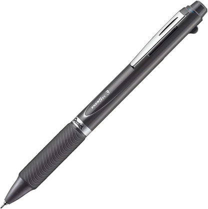 Pentel Multi-Color Gel Ballpoint Pen Energel, Black/Red/Blue (XBLC35N)