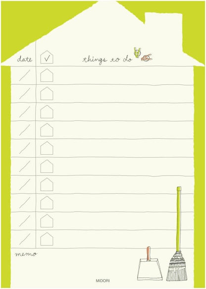 DESIGNPHIL Midori 91802107 x 10 Notepad, To-Do List, Miscellaneous Goods, 10 Pack