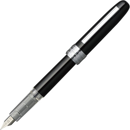 PLATINUM Fountain Pen, Plaisir Fine Nib, Black (PGB-1000-#1-F)