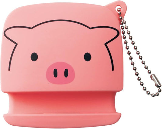 LIHIT LAB PuniLabo Cell Phone Stand w/ Earphone Holder, 3.1" ?� 1.2", Pig (A7713-5)