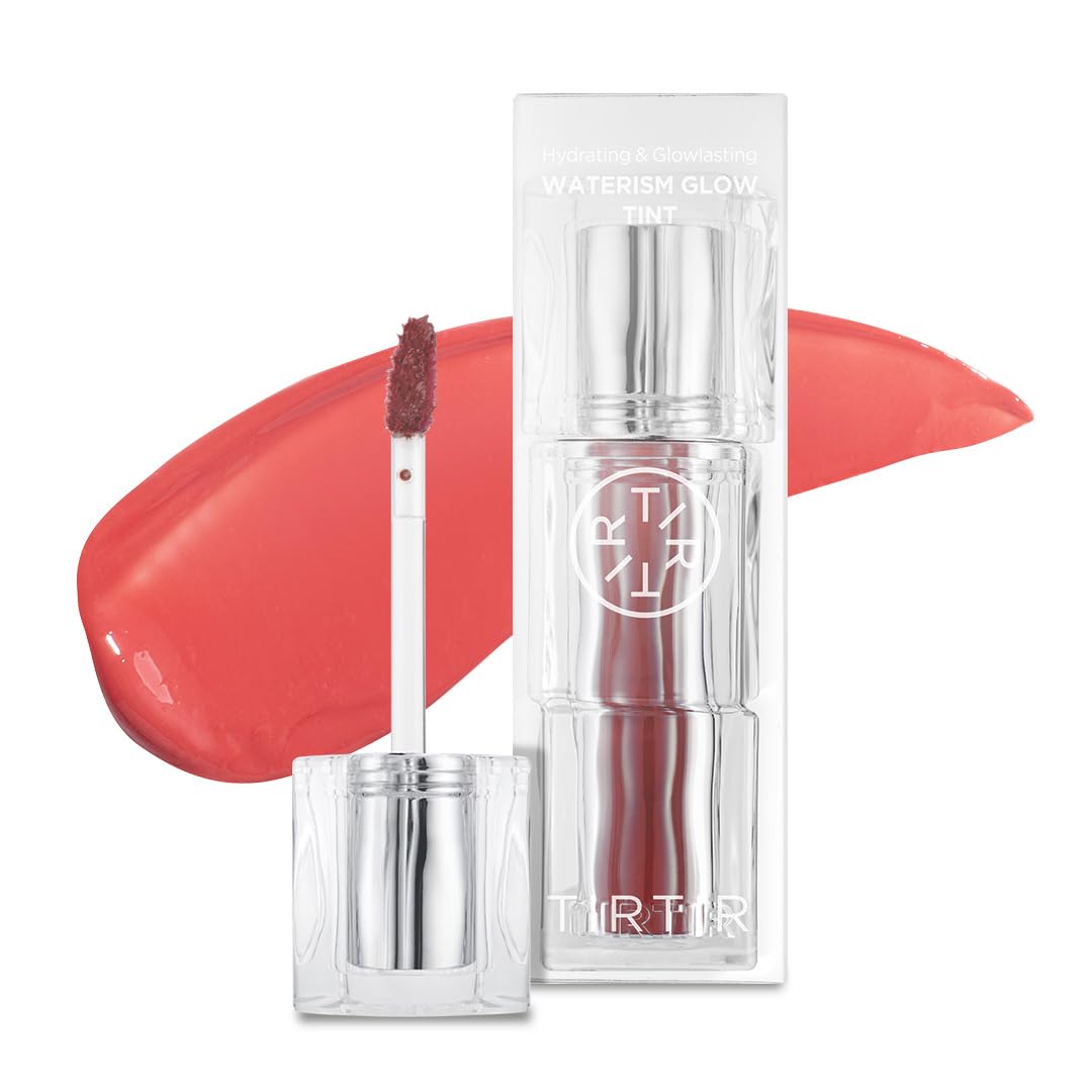TIRTIR Waterism Tinted Lip Gloss #02 Merry Coral, 0.14 Fl Oz ??? Kiss Ready Lipgloss, 12H Long Lasting Non Sticky Natural Tinted Glow Korean Multiuse Cheek and Lip Tint for Women gift