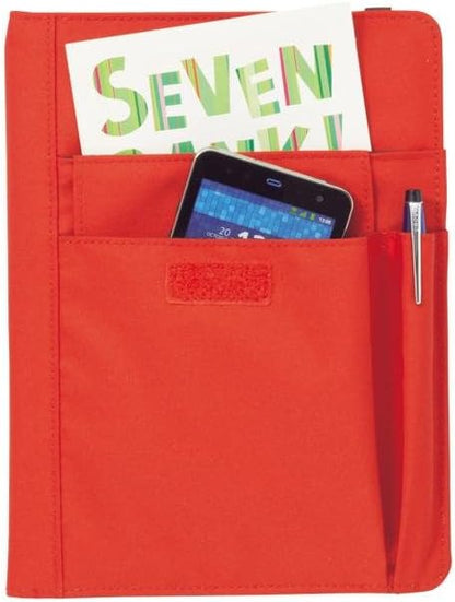 LIHIT LAB. Refillable Notebook with Cover, 7.2 x 9.6 x 1.5 inches, Navy (N-1647-11)