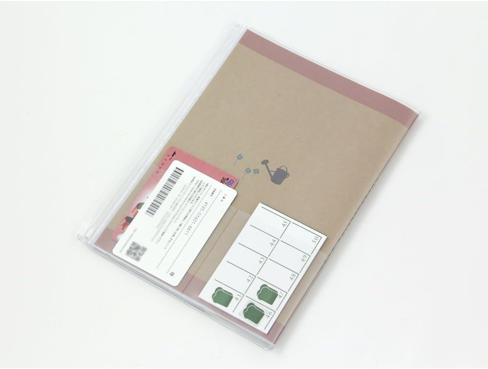 DESIGNPHIL Midori 12853006 Household Account Book, A5 Monthly Working Futari Family Print