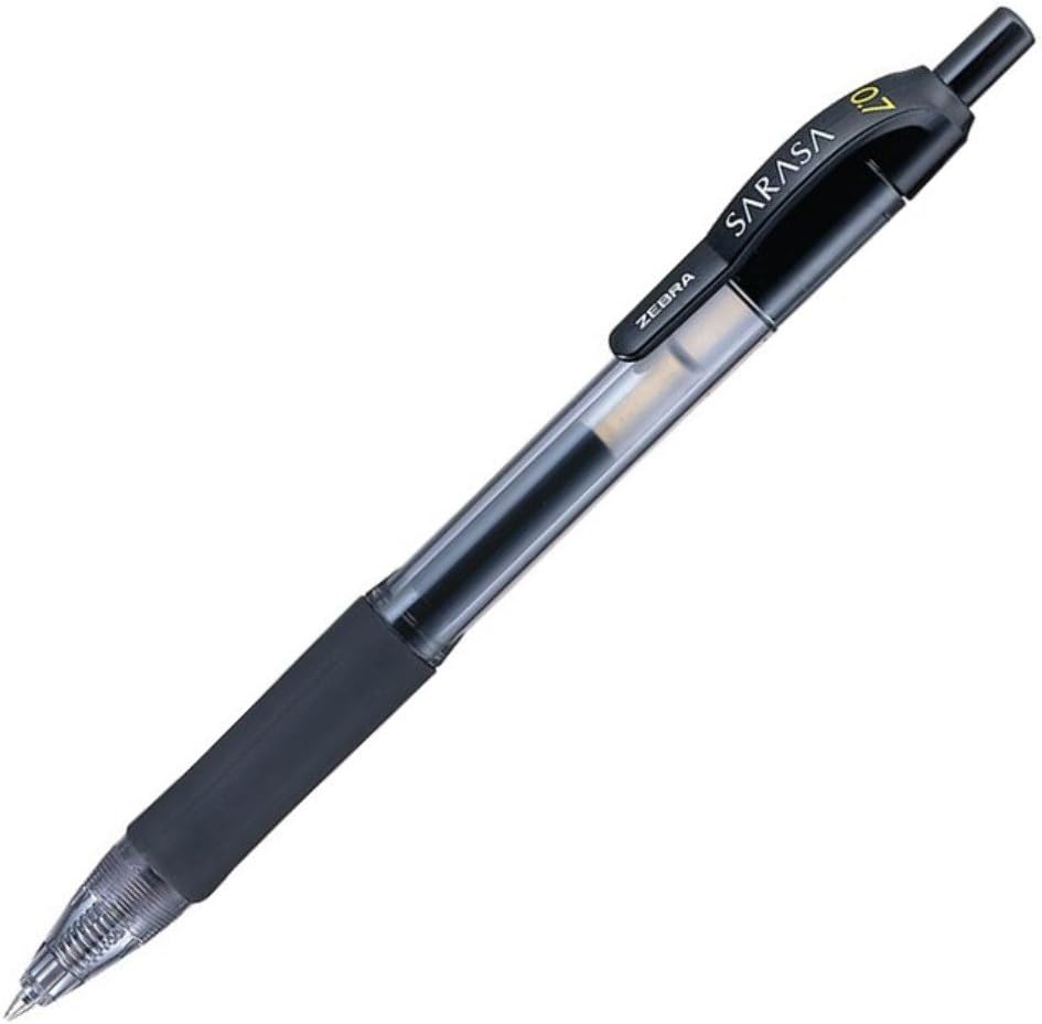 ZEBRA P-JJB3-BK5 Gel Ballpoint Pen, Sarasa, 0.7, Black, 5 Pens