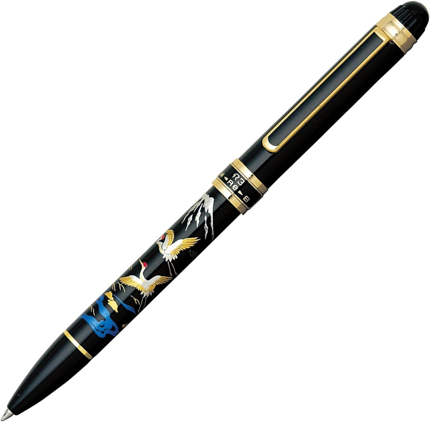 Platinum MWB-5000RM#18 Multi-functional Fountain Pen, Double 3 Action, Modern Makie Crane, main image