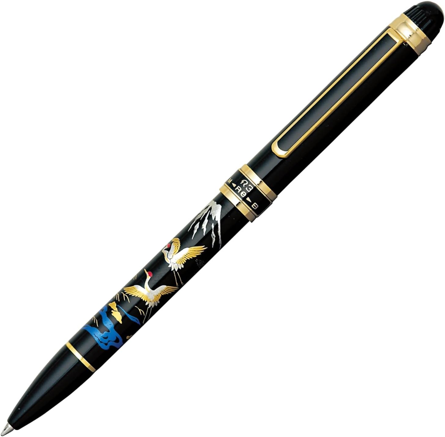 Platinum MWB-5000RM#18 Multi-functional Fountain Pen, Double 3 Action, Modern Makie Crane, main image