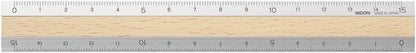 Midori Aluminium + Wood Ruler 15cm Light Brown (42257006)