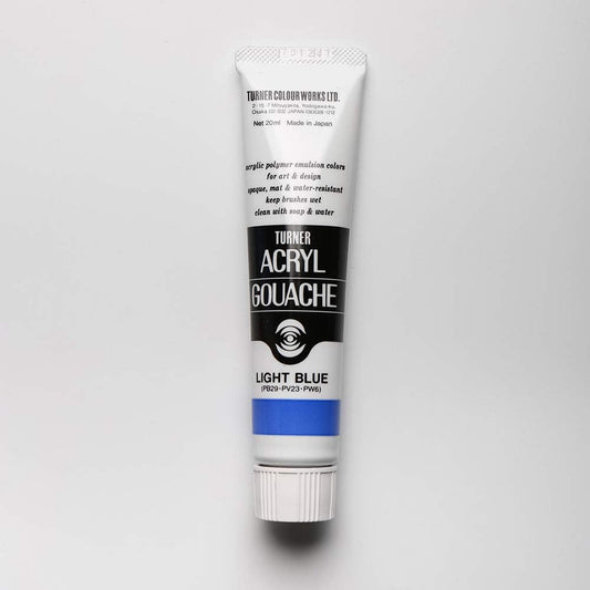 Turner Colour Works Acryl Gouache Artist Acrylic Paint - Single 20 ml Tube - Light Blue
