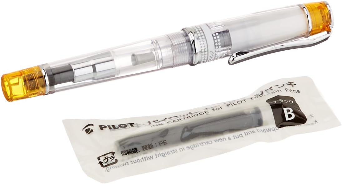 PILOT Prera Iro-Ai Calligraphy-Nib Transparent Orange Body Fountain Pen (FPRN-350R-TOCM), detail image