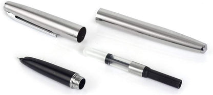 Gullor 5 PCS Stainless Steel EF Nib Classic Fountain Pens Set with Ink Converters side view