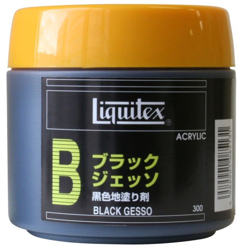 LIQUITEX Acrylic Paint Black Gesso, Black, 10.1 fl oz (300 ml)