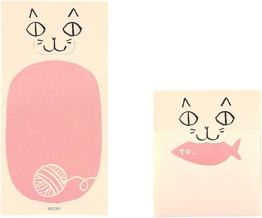 DESIGNPHIL Midori 11428006 Sticky Paper Secret Cat Pattern