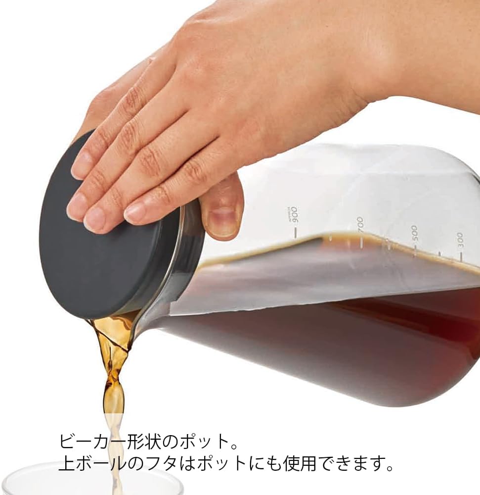 HARIO SBS-5B Slow Drip Brewer HARIO SHIZUKU (600ml), Black, One size