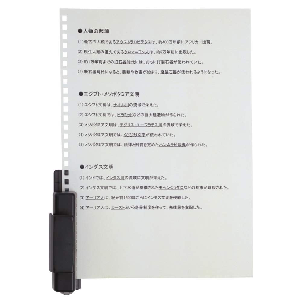 Lihit Lab., One-Third Punch 10 Holes Punch P-1601, Punch for Twist Notes(Japan Import)