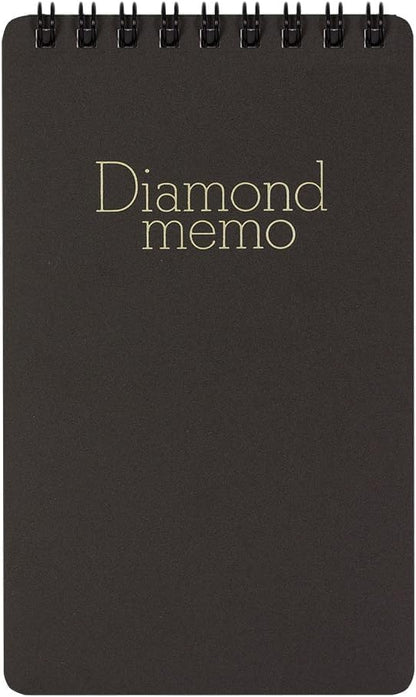 Midori 19003011 Diamond Memo, Large, 0.2 inch (5 mm) Ruled, Black, Set of 10