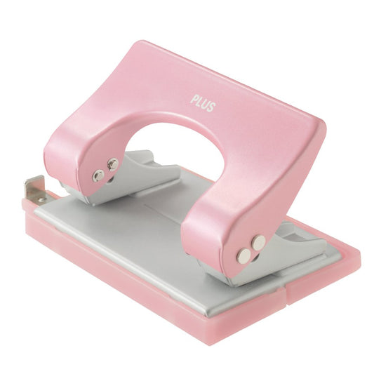 Plus PU-816A, 30-699 Punch Force 1/2, 2 Holes, Number of Drills, 16 Pieces, Small, Pink