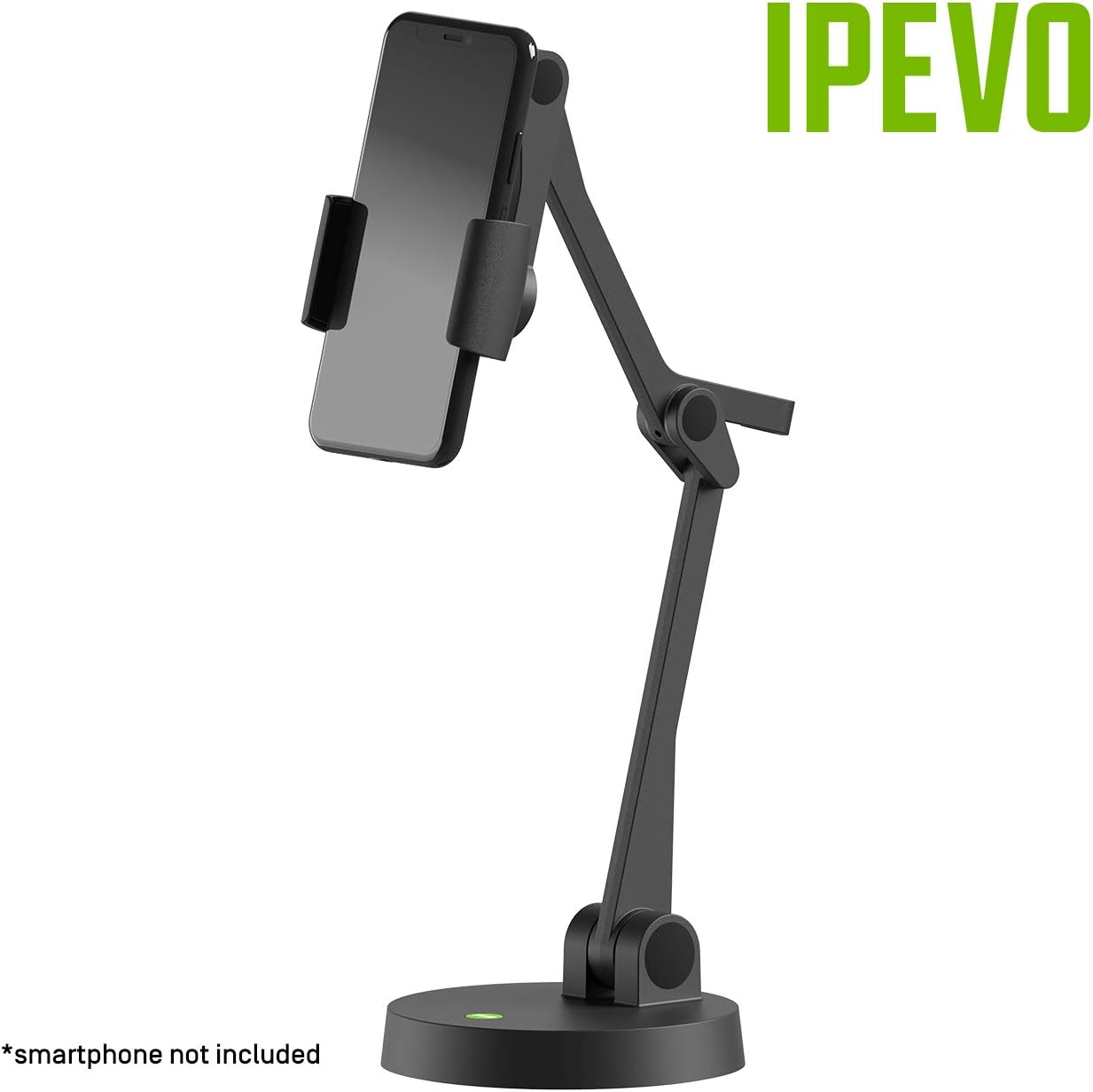 IPEVO Uplift Multi-Angle Arm for Smartphones, Multi-Jointed Phone Holder for Visual Communication and Presentations, Small Footprint Smartphone Stand for Remote Work and Distance Learning.
