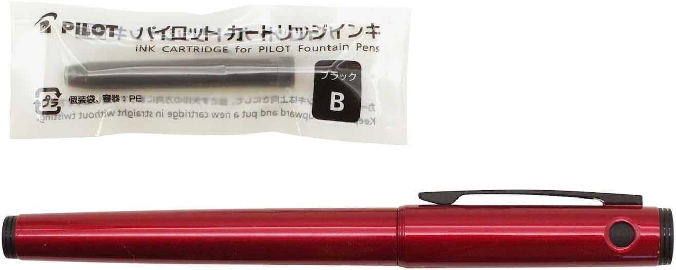LIGHTIVE Fountain Pen, Live, Fine Point, F [Active Red], Lightweight Body, Stylish, Simple, F, alternate view