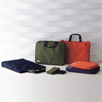 LIHITLAB Slim Pen Case, 7.5 x 4.3, Orange (A7585-4)