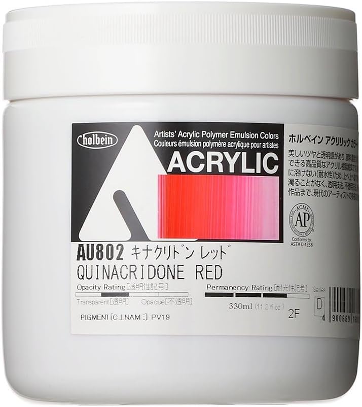 Holbein Acrylic Color [Heavy Body] AU802 330ml Quinacridone Red 16802