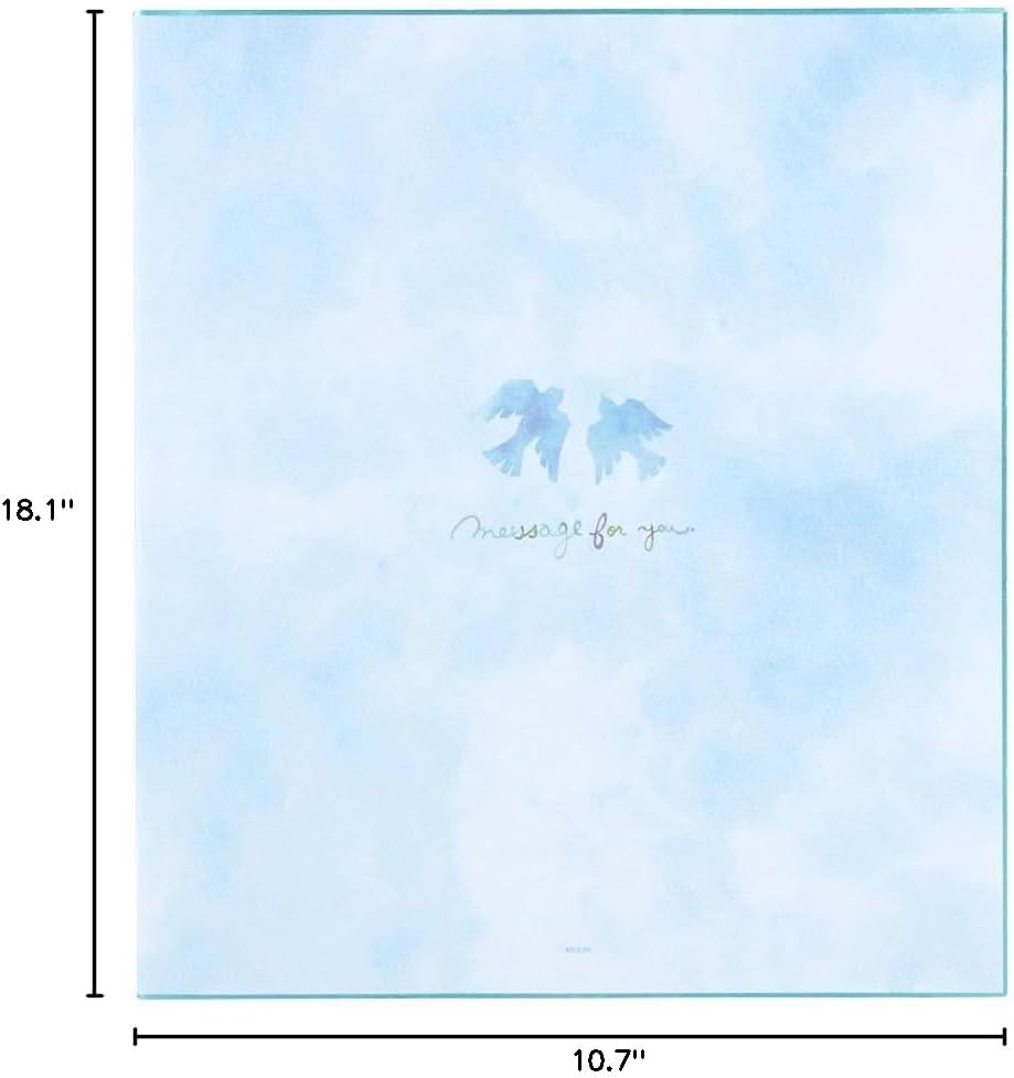 Midori 33139006 Colored Paper, Colored Paper, Bi-Fold, Blue Bird Pattern
